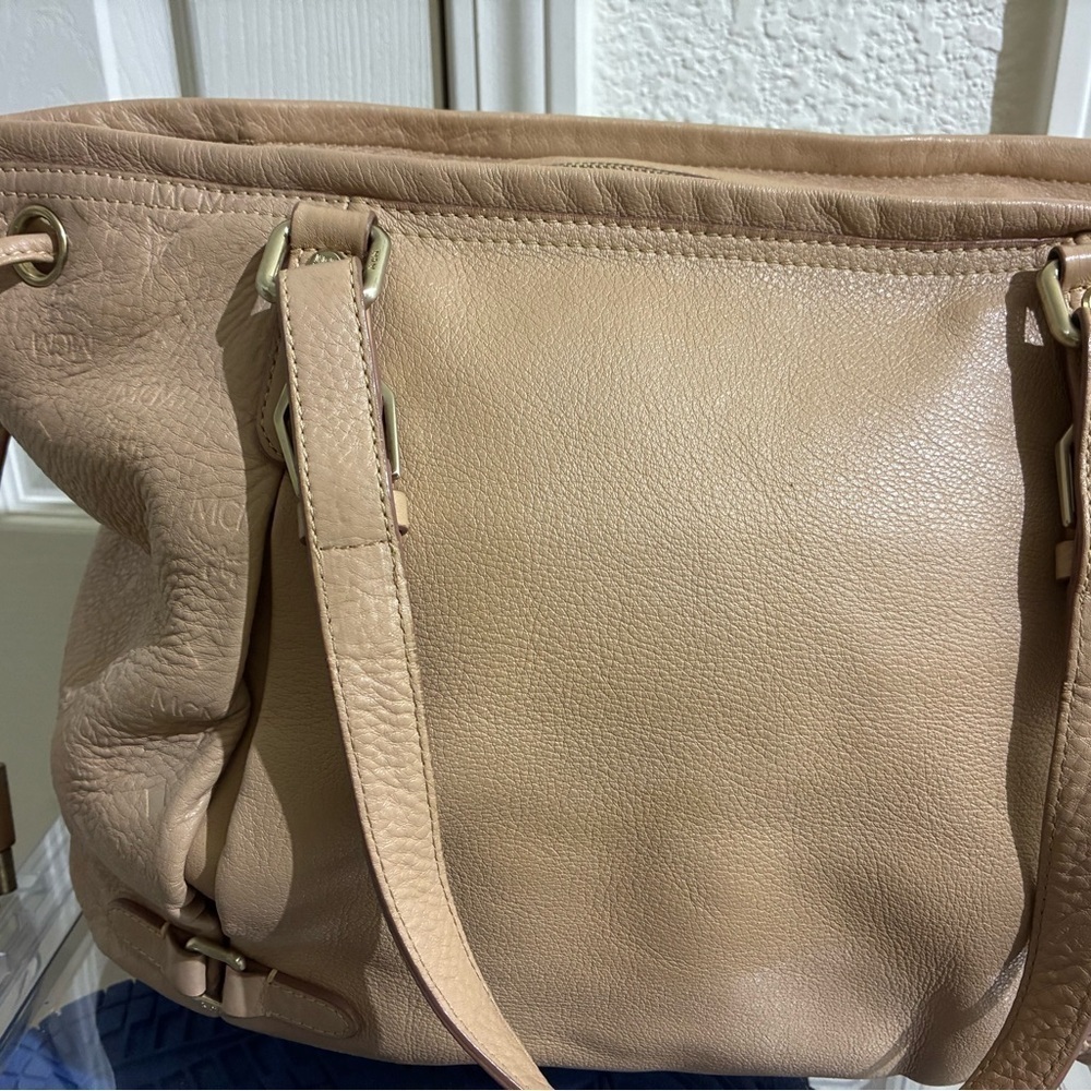 MCM Beige Leather Shoulder Bag - Picture 8 of 8